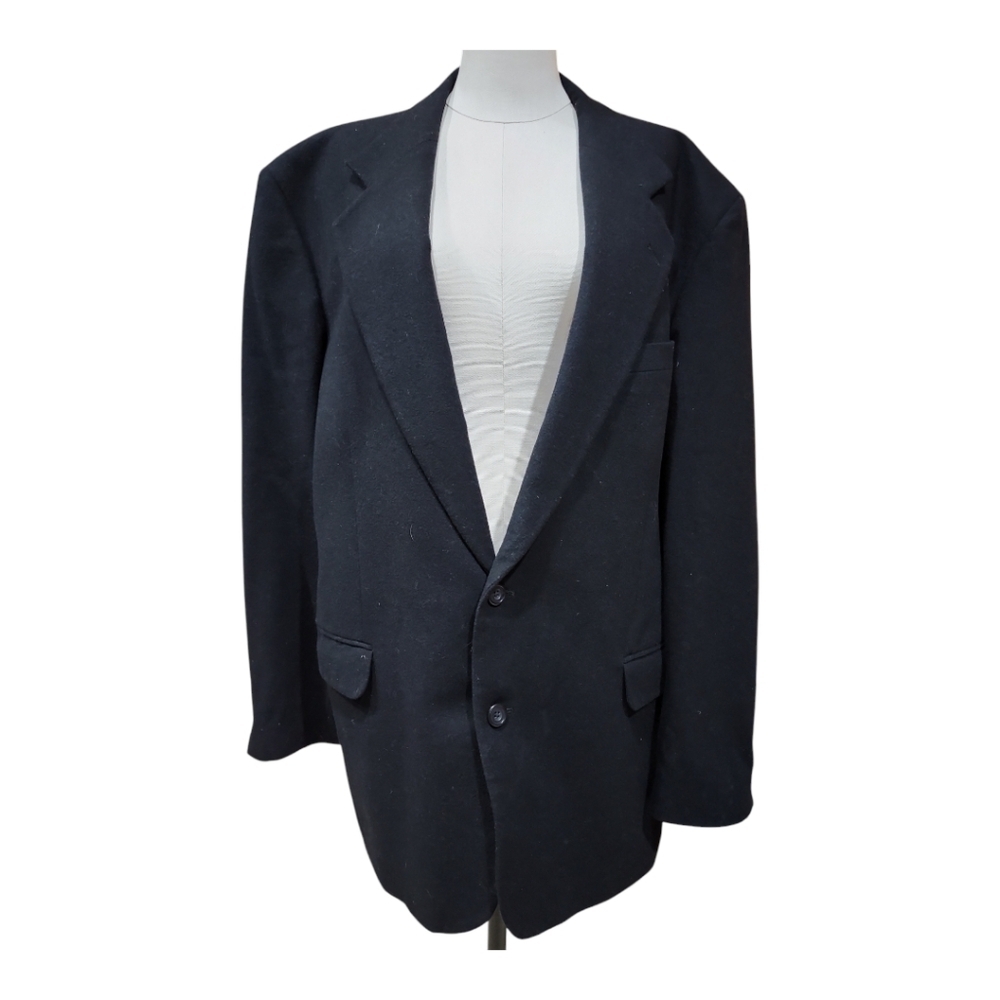 Oscar de la Renta Wool‑Cashmere Sport Coat – Men’s 44L • Luxurious Long Blazer